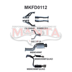 Manta Ford Falcon Ba, Bf 5.4L Boss 4 Valve V8 Sedan (Including XR8, Ba FPV Models). Optional Exhaust Exit Out Both Driver & Passenger Side. – Manta product image 25