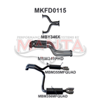 Manta Ford Falcon Ba, Bf 5.4L Boss 4 Valve V8 Sedan (Including XR8, Ba FPV Models). Optional Exhaust Exit Out Both Driver & Passenger Side. – Manta product image 16