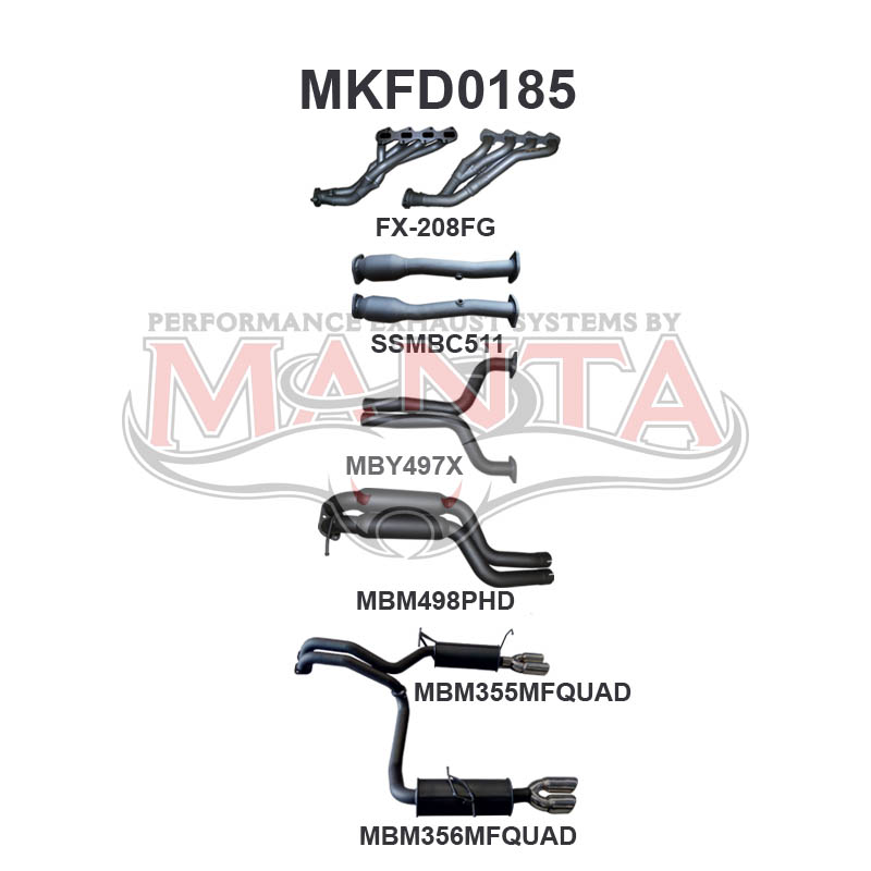 Manta Ford Falcon Fg 5.4L XR8 V8 Sedan (Not Including FPV Models). Optional Exhaust Exit Out Driver and Passenger Side. – Manta product image 4