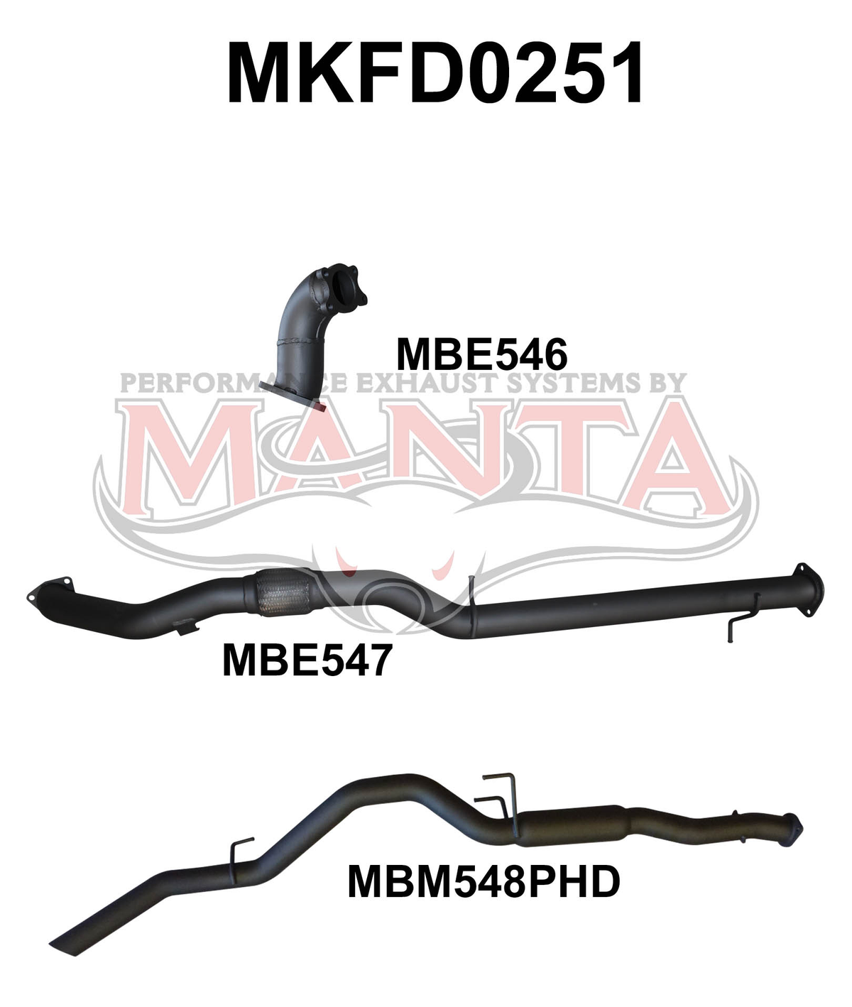 Manta Ford Ranger Pj, Pk 3.0L CRD UTE (Manual), 2006 – 2011 – Manta product image 11