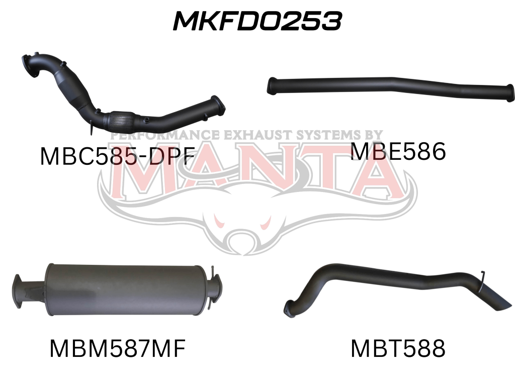 Manta Ford Ranger PX2, PX3 Dual Cab 3.2L CRD October 2016 – 2022 (With DPF) – Manta product image 3