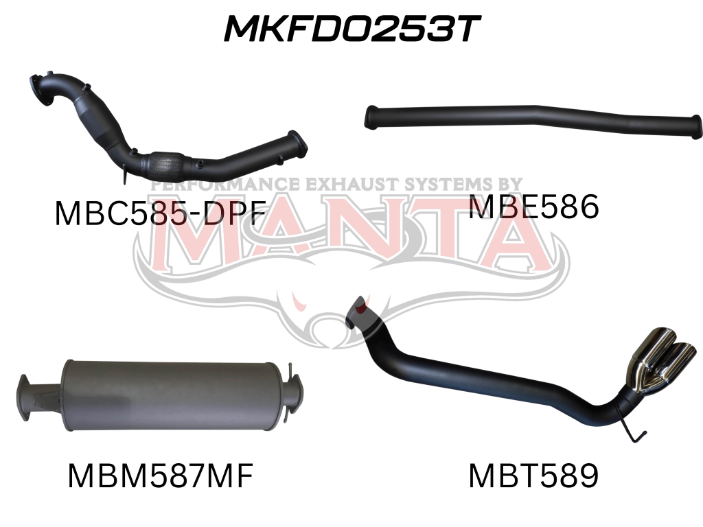 Manta Ford Ranger PX2, PX3 Dual Cab 3.2L CRD October 2016 – 2022 (With DPF) – Manta product image 13