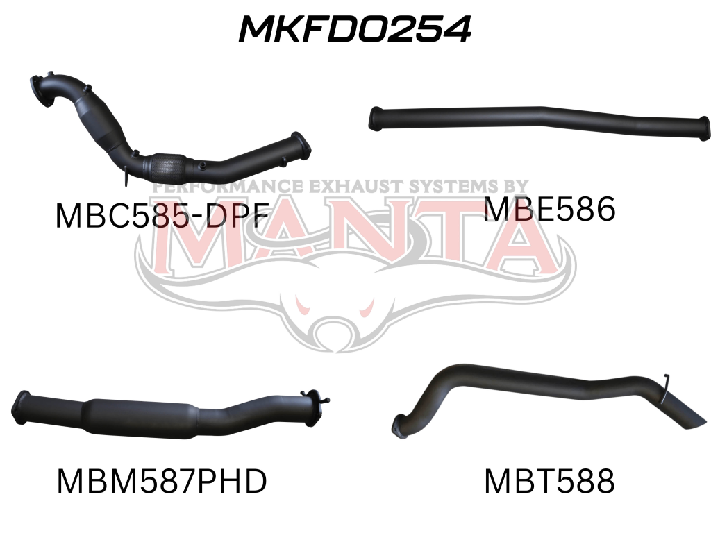 Manta Ford Ranger PX2, PX3 Dual Cab 3.2L CRD October 2016 – 2022 (With DPF) – Manta product image 4