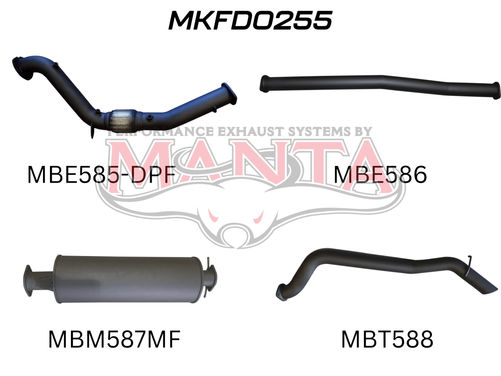 Manta Ford Ranger PX2, PX3 Dual Cab 3.2L CRD October 2016 – 2022 (With DPF) – Manta product image 5