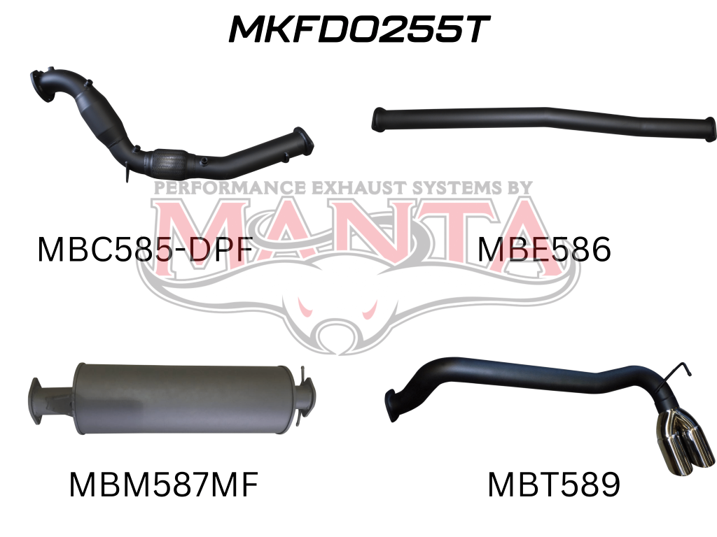 Manta Ford Ranger PX2, PX3 Dual Cab 3.2L CRD October 2016 – 2022 (With DPF) – Manta product image 15