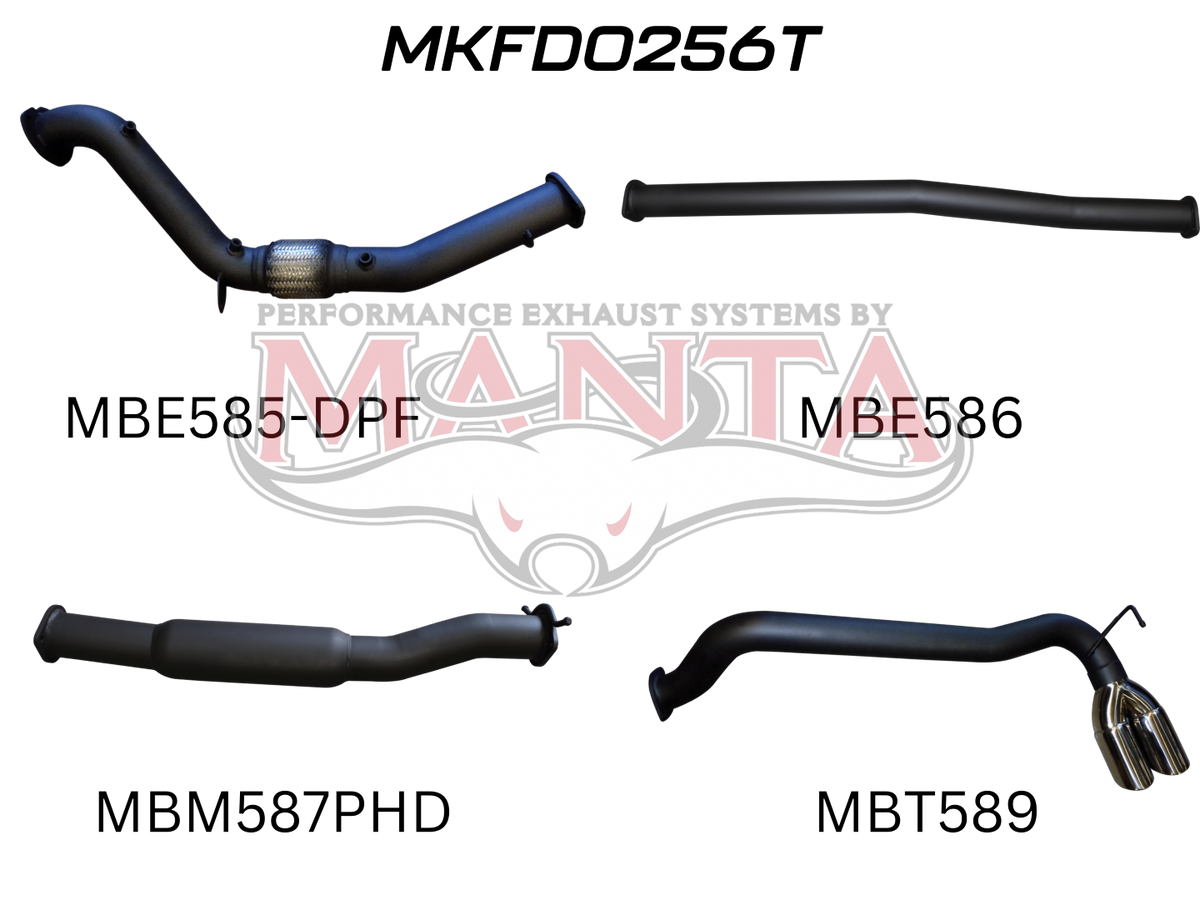 Manta Ford Ranger PX2, PX3 Dual Cab 3.2L CRD October 2016 – 2022 (With DPF) – Manta product image 16