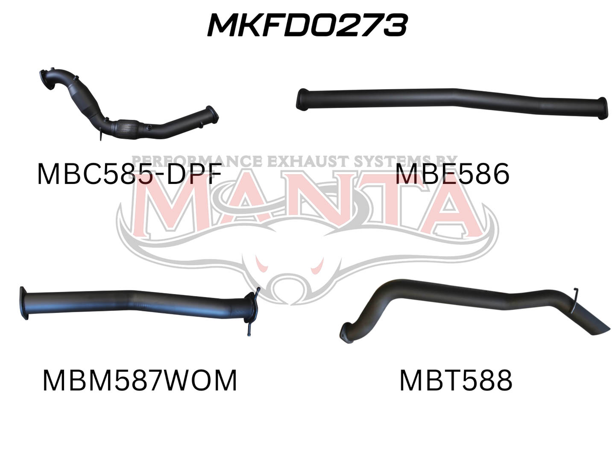 Manta Ford Ranger PX2, PX3 Dual Cab 3.2L CRD October 2016 – 2022 (With DPF) – Manta product image 23