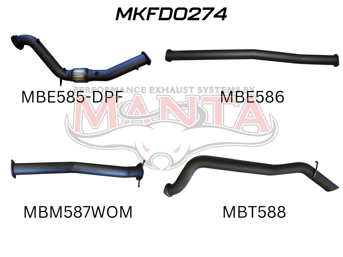 Manta Ford Ranger PX2, PX3 Dual Cab 3.2L CRD October 2016 – 2022 (With DPF) – Manta product image 25