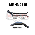 Manta Holden Commodore VT VX VY VZ LS V8 Sedan Exhaust System — Cat Back | 2.5in Dual — Aluminised Steel — Medium — MKHN0116