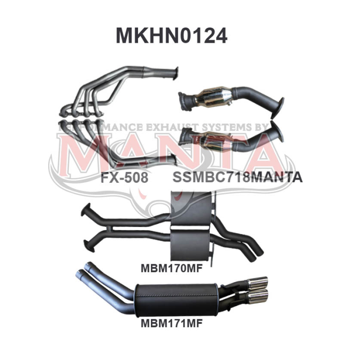 Manta Holden Commodore VT VX VY VZ LS V8 Sedan Exhaust System – MKHN0124