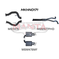 Manta Holden Commodore VE VF V8 Sedan Wagon 3in Cat Back Exhaust — Aluminised Steel — Medium — MKHN0171