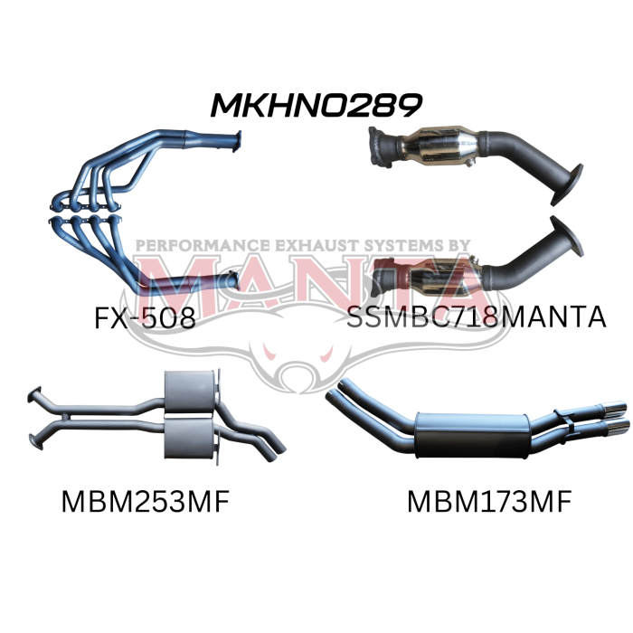 Manta Holden Statesman Caprice WH 5.7L LS V8 Exhaust System — Quiet — MKHN0289