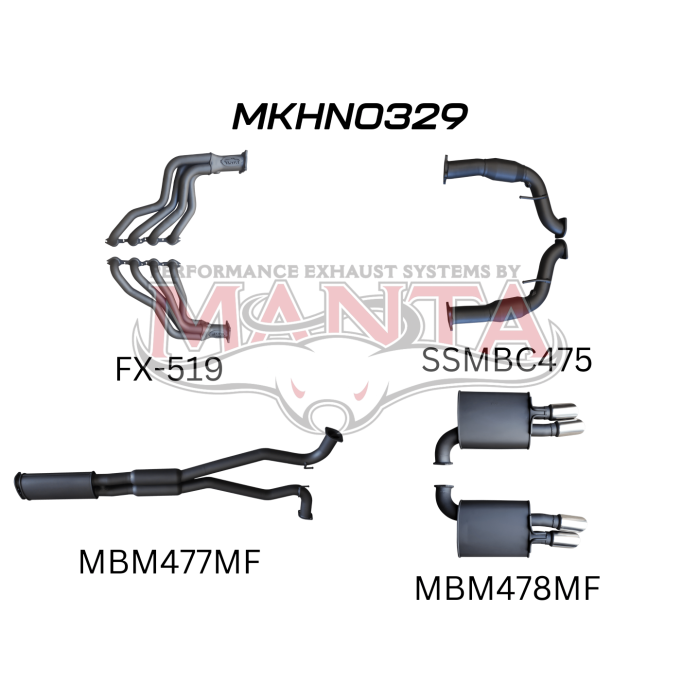 Manta Holden Commodore VF / HSV V8 Sedan Wagon 3in Exhaust System – MKHN0329