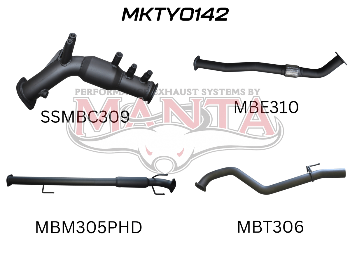 Manta Toyota Hilux GUN126R N80 2.8L Turbo Diesel D4D (With DPF) 2015 To Current – Manta product image 4