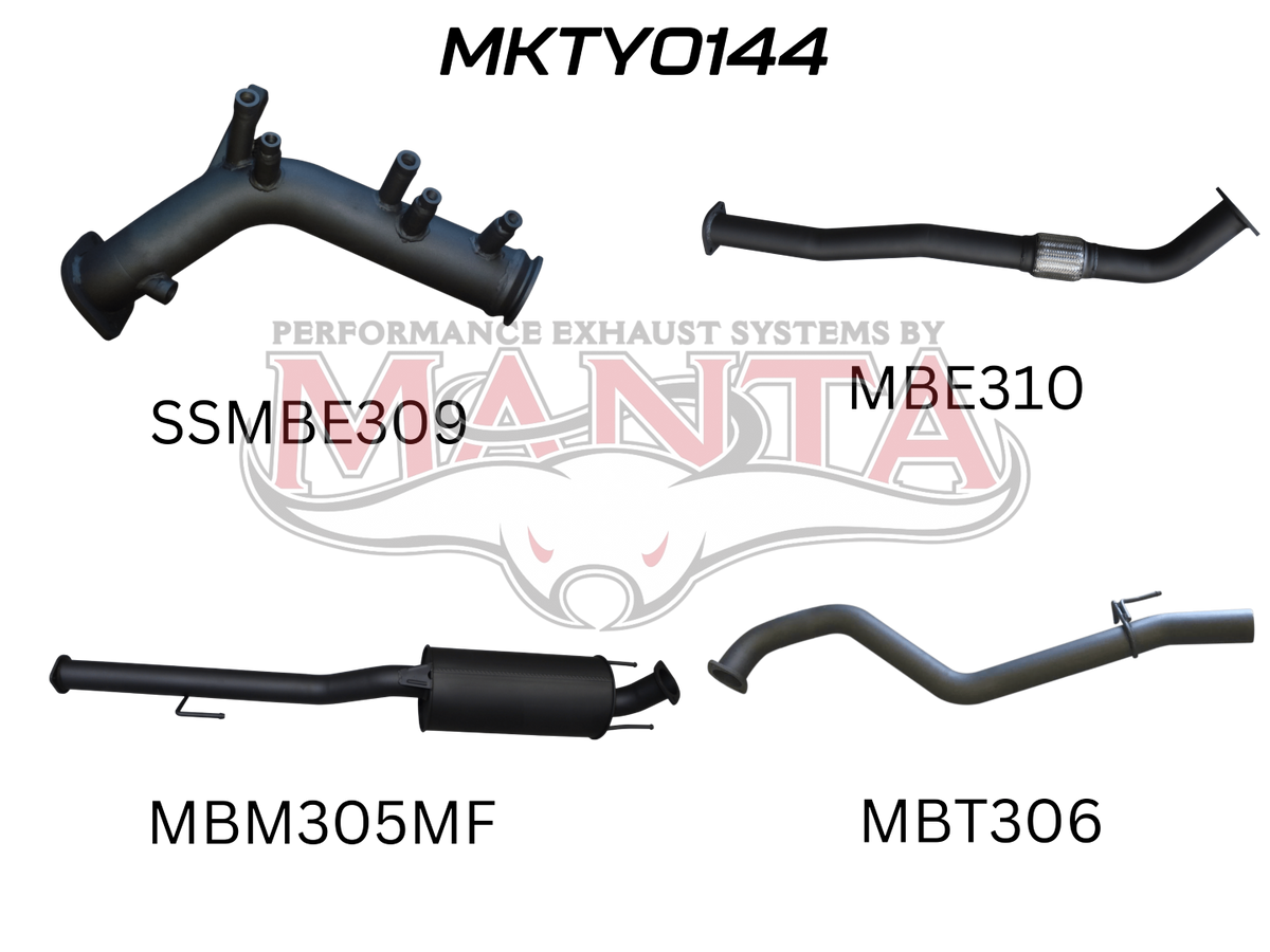 Manta Toyota Hilux GUN126R N80 2.8L Turbo Diesel D4D (With DPF) 2015 To Current – Manta product image 6
