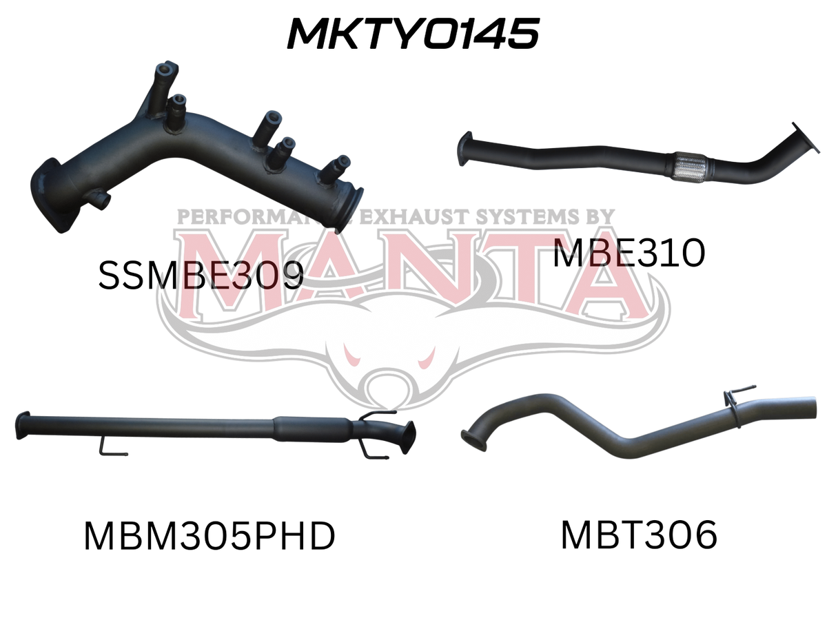 Manta Toyota Hilux GUN126R N80 2.8L Turbo Diesel D4D (With DPF) 2015 To Current – Manta product image 7