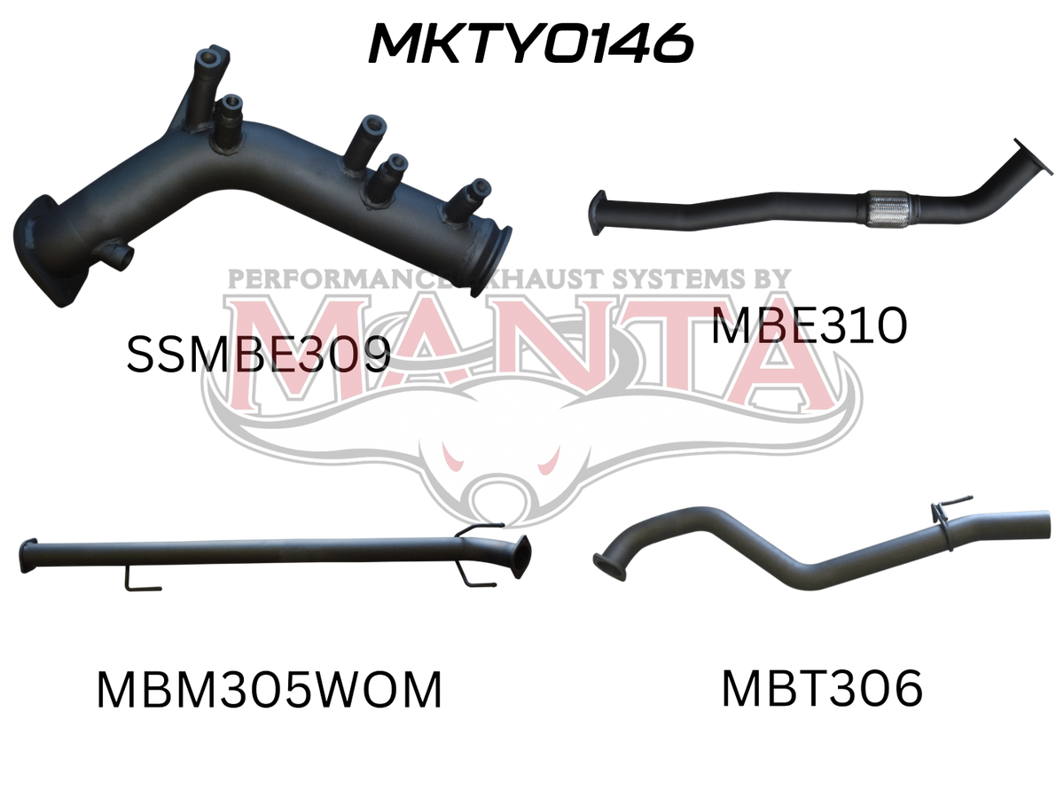 Manta Toyota Hilux GUN126R N80 2.8L Turbo Diesel D4D (With DPF) 2015 To Current – Manta product image 8