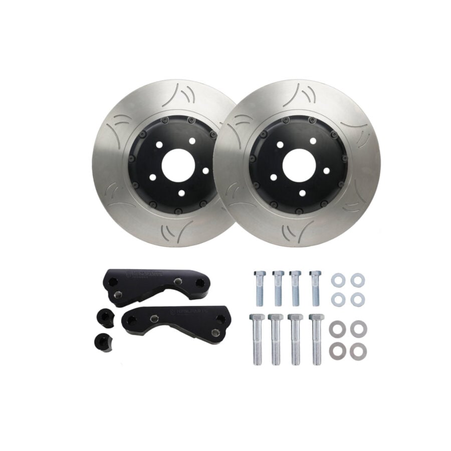 HFM.Parts 354mm Front Two-Piece Rotor Kit – Nissan S/R Chassis with 370Z Akebono – HFM.Parts product/configuration image 1