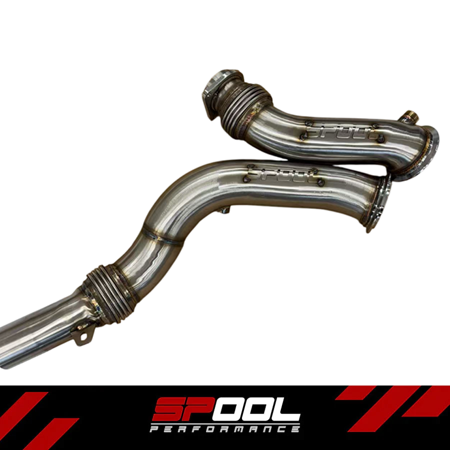 Spool S55 3-Inch Stainless-Steel Race Downpipes – BMW F8X — verified supplier image 1