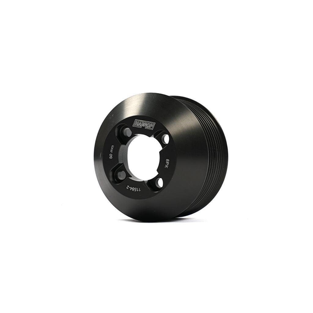 Angled view of Harrop TVS 8PK supercharger pulley