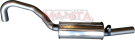 Manta Holden Commodore VG VN VP VR 3.8L V6 Ute Wagon Exhaust System — Stainless rear muffler (SSMBM105MF)