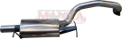 Manta Ford Falcon BA BF XR6 Turbo FPV F6 Barra Exhaust System — 3in stainless rear muffler (SSMBM345MF)