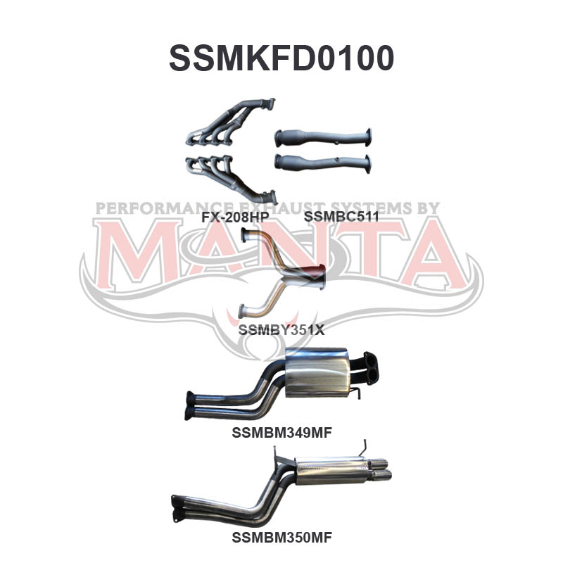 Manta Ford Falcon Ba, Bf 5.4L Barra 3 Valve V8 Sedan (All Models Excluding XR8 & Fpv’S). Exhaust Exit Out Driver’S Side. – Manta product image 41