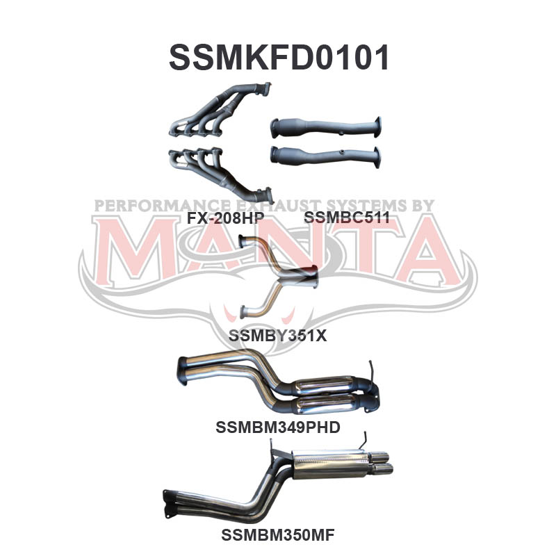 Manta Ford Falcon Ba, Bf 5.4L Barra 3 Valve V8 Sedan (All Models Excluding XR8 & Fpv’S). Exhaust Exit Out Driver’S Side. – Manta product image 42