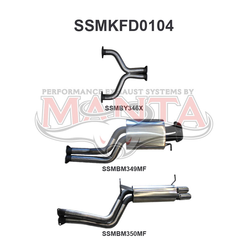 Manta Ford Falcon Ba, Bf 5.4L Barra 3 Valve V8 Sedan (All Models Excluding XR8 & Fpv’S). Exhaust Exit Out Driver’S Side. – Manta product image 25
