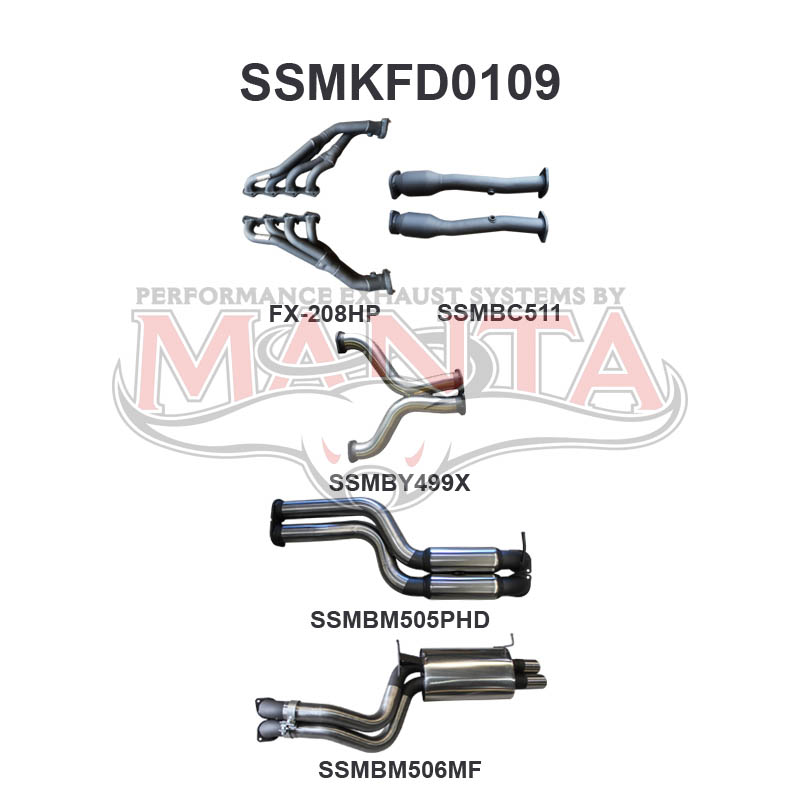 Manta Ford Falcon Ba, Bf 5.4L Barra 3 Valve V8 Sedan (All Models Excluding XR8 & Fpv’S). Exhaust Exit Out Driver’S Side. – Manta product image 44