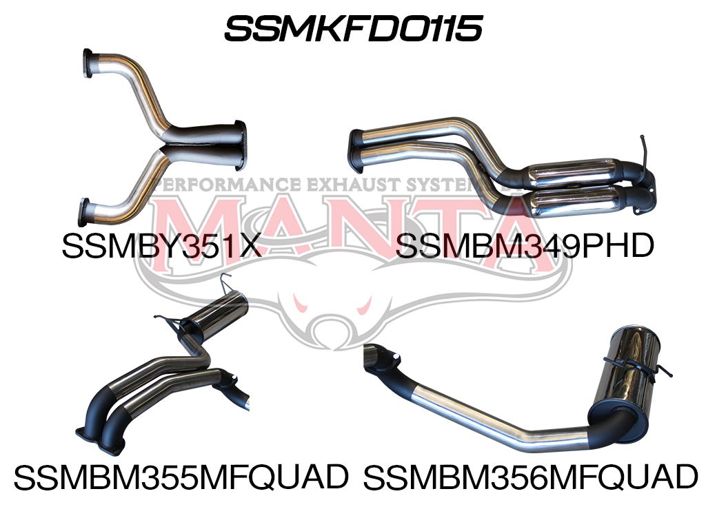 Manta Ford Falcon Ba, Bf 5.4L Boss 4 Valve V8 Sedan (Including XR8, Ba FPV Models). Optional Exhaust Exit Out Both Driver & Passenger Side. – Manta product image 17