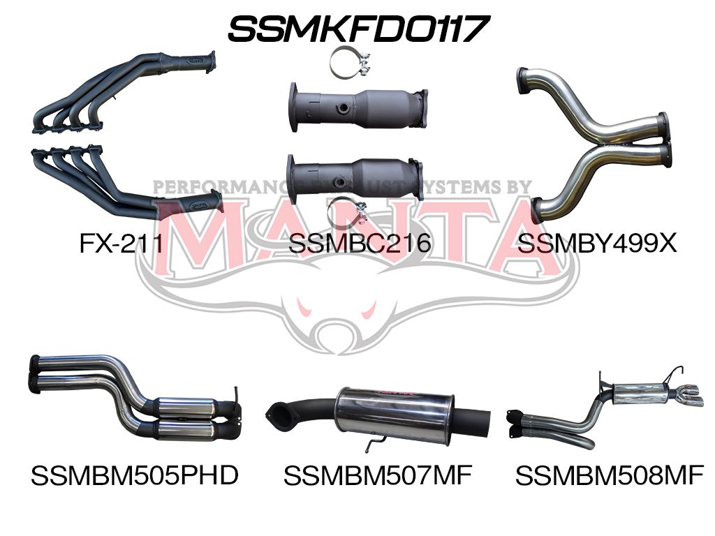 Manta Ford Falcon Ba, Bf 5.4L Boss 4 Valve V8 Sedan (Including XR8, Ba FPV Models). Optional Exhaust Exit Out Both Driver & Passenger Side. – Manta product image 27