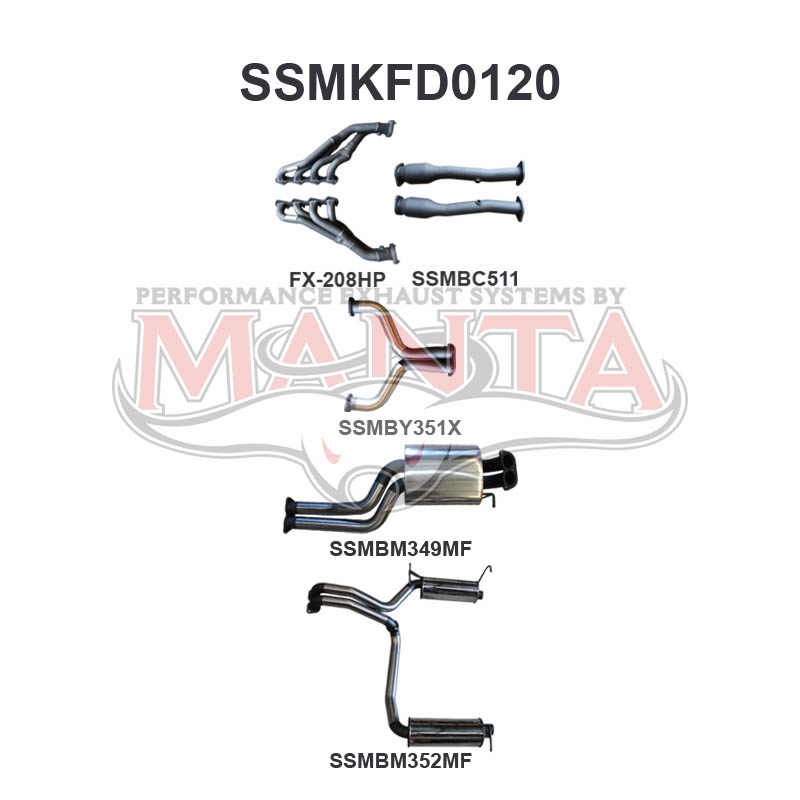 Manta Ford Falcon Bf FPV Boss 5.4L V8 Sedan (All Models, Exhaust Exits From Factory Out Both Driver and Passenger Side) – Manta product image 14