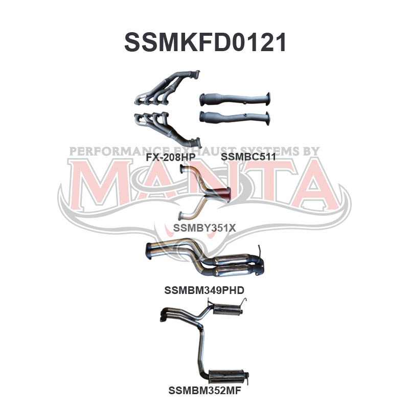 Manta Ford Falcon Bf FPV Boss 5.4L V8 Sedan (All Models, Exhaust Exits From Factory Out Both Driver and Passenger Side) – Manta product image 15