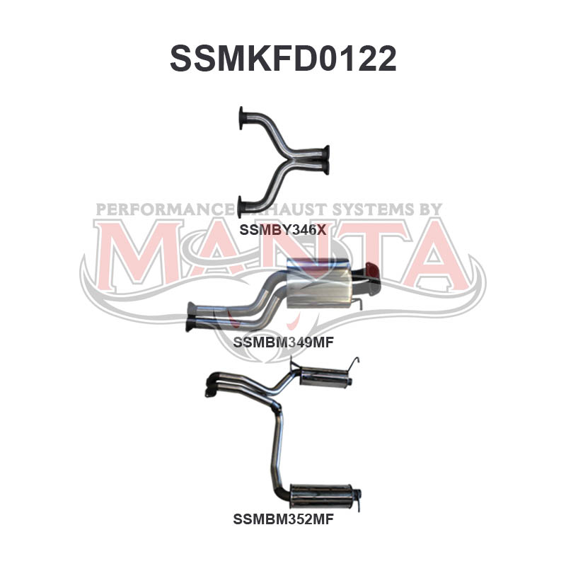 Manta Ford Falcon Bf FPV Boss 5.4L V8 Sedan (All Models, Exhaust Exits From Factory Out Both Driver and Passenger Side) – Manta product image 16