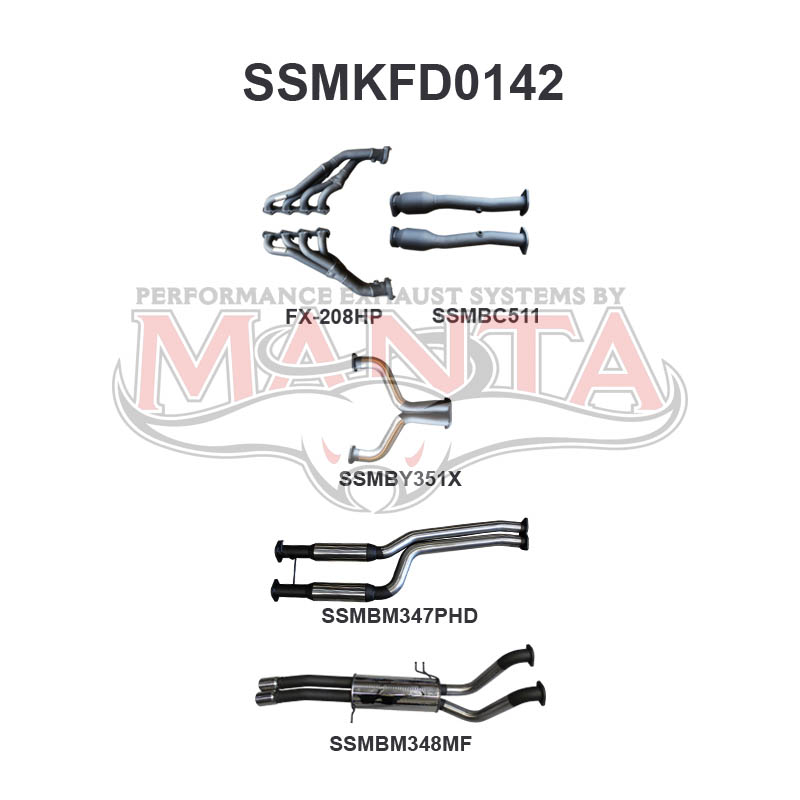 Manta Ford Falcon Ba, Bf 5.4L Boss 4 Valve V8 UTE (Including XR8, FPV Models). Exhaust Exit Out Driver’S Side. – Manta product image 26