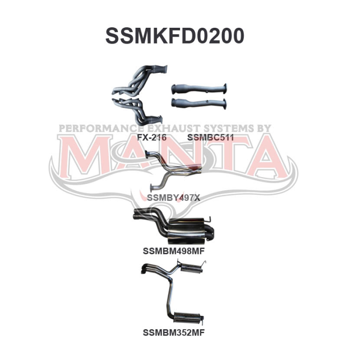 Manta Ford Falcon FG FG-X 5.0L Supercharged V8 Exhaust System – SSMKFD0200