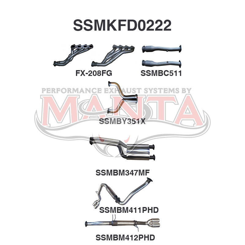 Manta Ford Falcon Fg FPV 5.0L Supercharged V8 UTE (All Models). Optional Exhaust Exit Out Both Driver & Passenger Side. – Manta product image 16