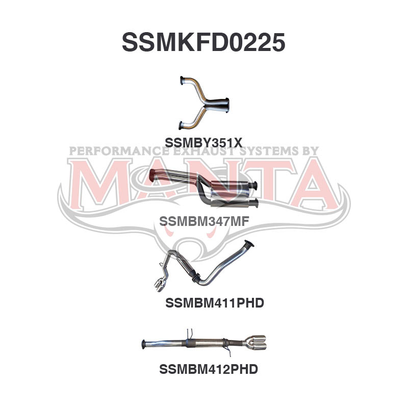 Manta Ford Falcon Fg FPV 5.0L Supercharged V8 UTE (All Models). Optional Exhaust Exit Out Both Driver & Passenger Side. – Manta product image 17