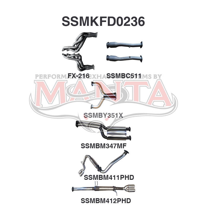 Manta Ford Falcon Fg FPV 5.0L Supercharged V8 UTE (All Models). Optional Exhaust Exit Out Both Driver & Passenger Side. – Manta product image 25