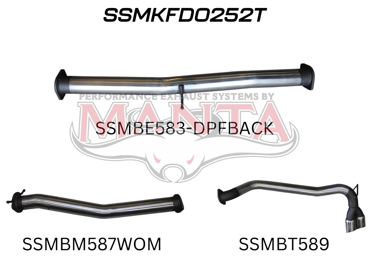 Manta Ford Ranger PX2, PX3 Dual Cab 3.2L CRD October 2016 – 2022 (With DPF) – Manta product image 18