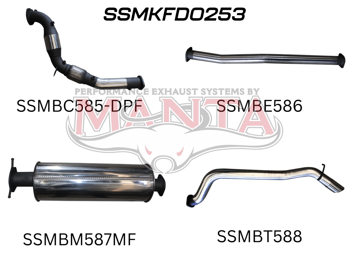 Manta Ford Ranger PX2, PX3 Dual Cab 3.2L CRD October 2016 – 2022 (With DPF) – Manta product image 8