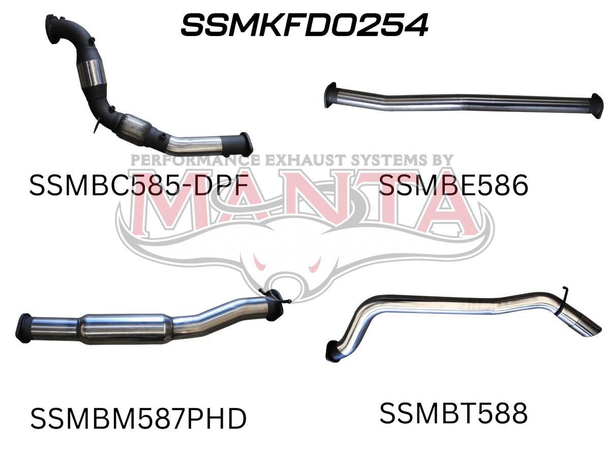 Manta Ford Ranger PX2, PX3 Dual Cab 3.2L CRD October 2016 – 2022 (With DPF) – Manta product image 9