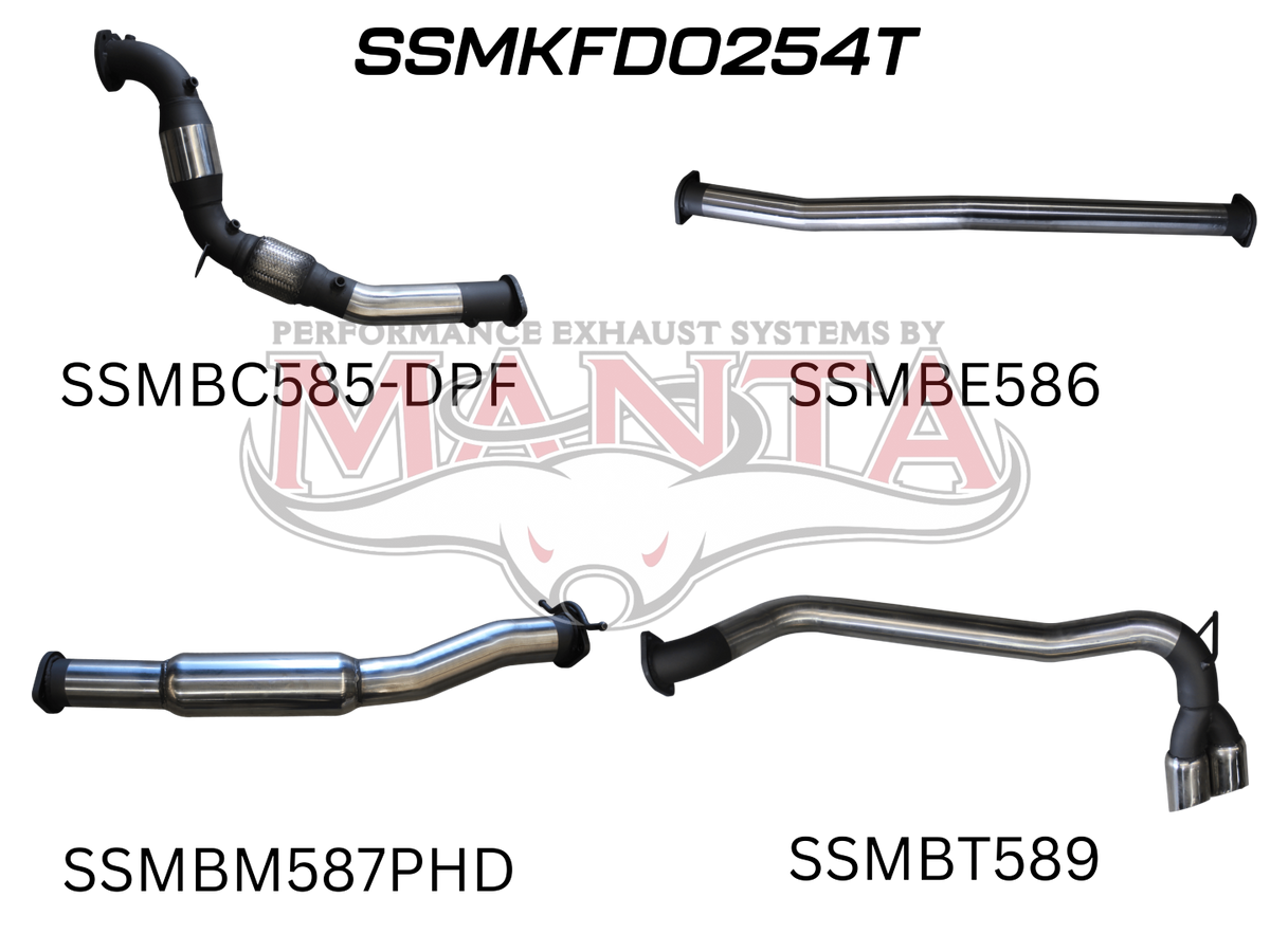 Manta Ford Ranger PX2, PX3 Dual Cab 3.2L CRD October 2016 – 2022 (With DPF) – Manta product image 20