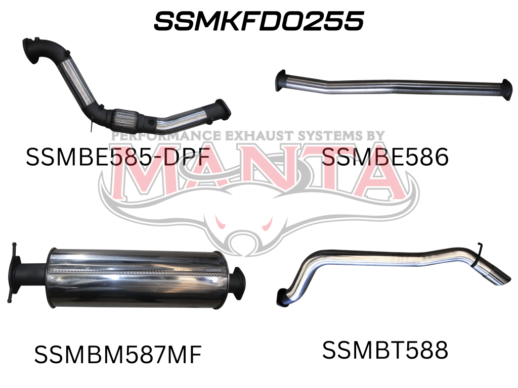 Manta Ford Ranger PX2, PX3 Dual Cab 3.2L CRD October 2016 – 2022 (With DPF) – Manta product image 10