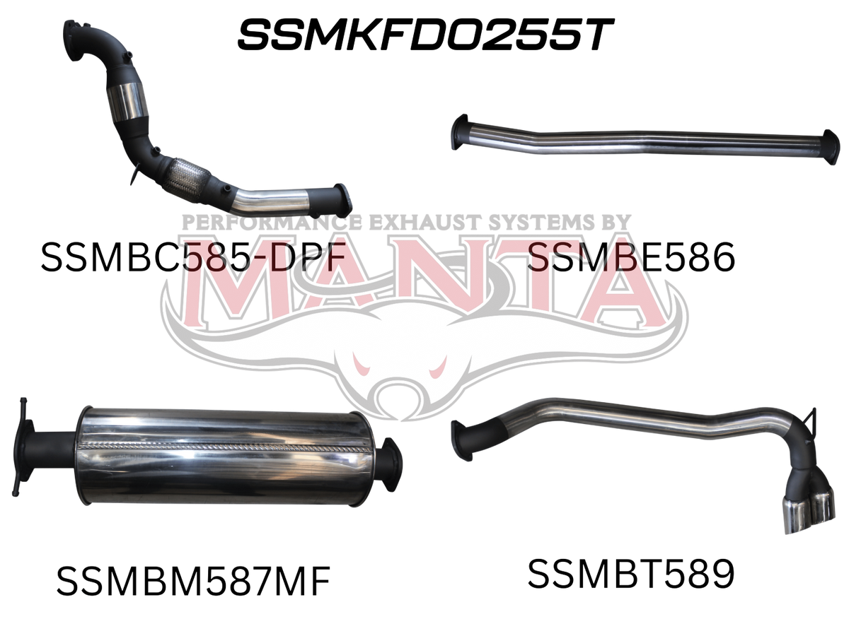 Manta Ford Ranger PX2, PX3 Dual Cab 3.2L CRD October 2016 – 2022 (With DPF) – Manta product image 21