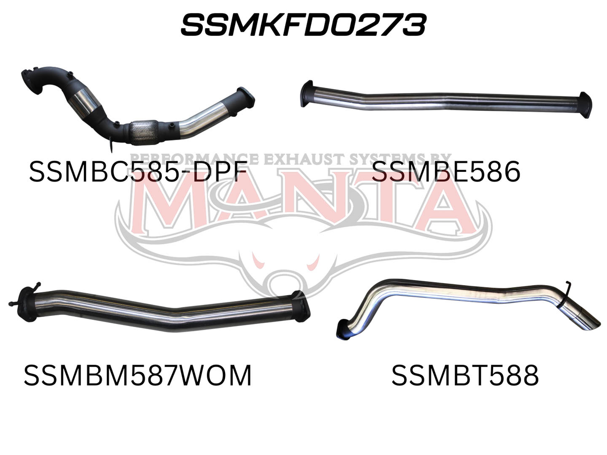 Manta Ford Ranger PX2, PX3 Dual Cab 3.2L CRD October 2016 – 2022 (With DPF) – Manta product image 27