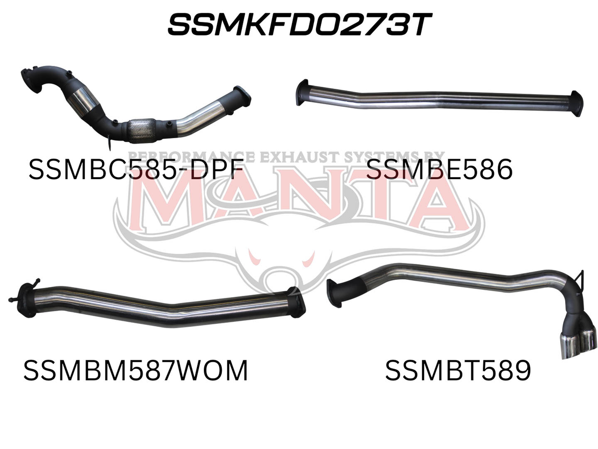 Manta Ford Ranger PX2, PX3 Dual Cab 3.2L CRD October 2016 – 2022 (With DPF) – Manta product image 28