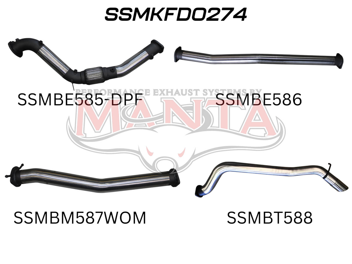 Manta Ford Ranger PX2, PX3 Dual Cab 3.2L CRD October 2016 – 2022 (With DPF) – Manta product image 29