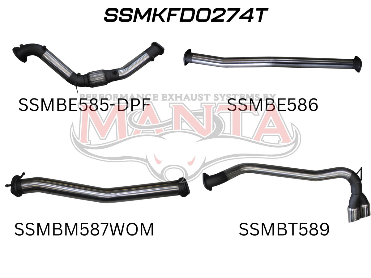 Manta Ford Ranger PX2, PX3 Dual Cab 3.2L CRD October 2016 – 2022 (With DPF) – Manta product image 30